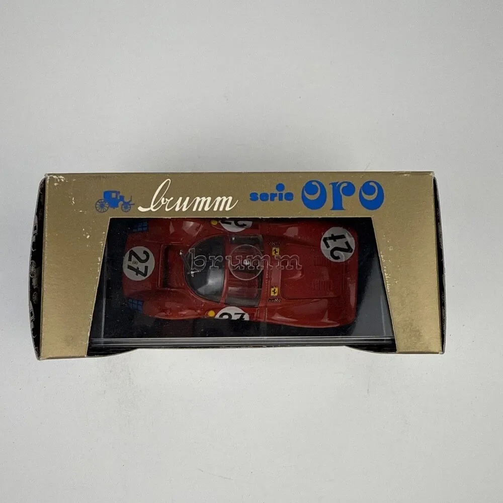 Brumm Models 1:43 Scale R158 - 1966 Ferrari 330 P3 HP120 Red #27